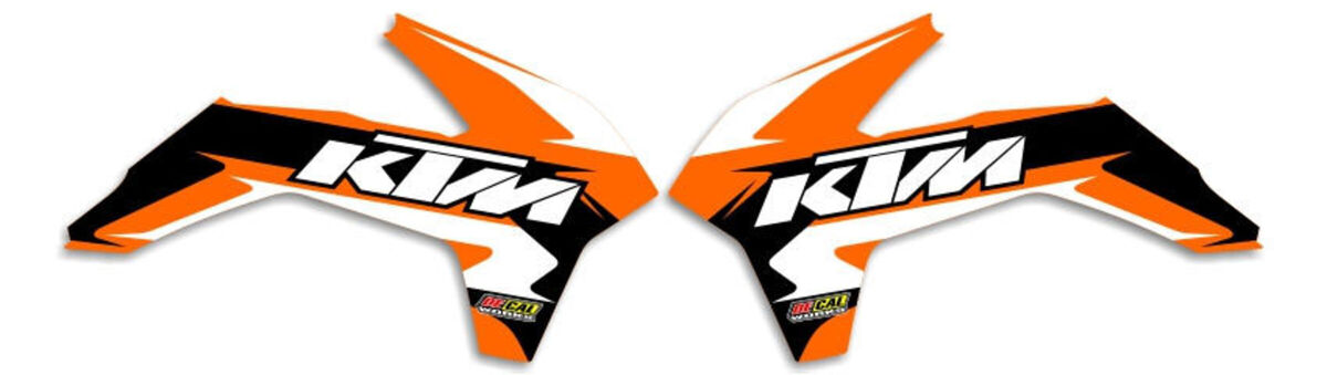 Ktm Sx Orange Black T Number Plate Graphics Kit With Airbox