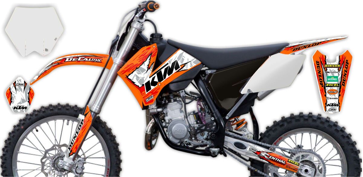 Ktm Sx Orange Red T Number Plate Graphics Kit With Airbox