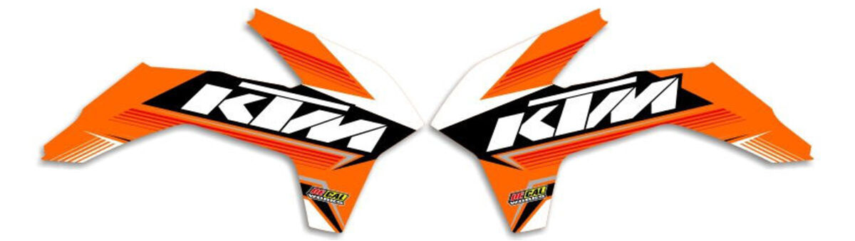 KTM SXF Orange Black T 12 Ready Made Full Graphics Kit