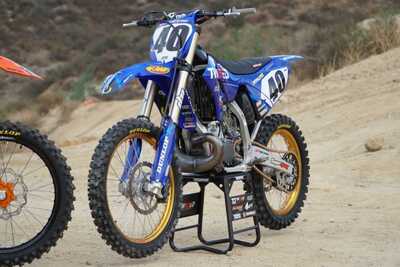 Vital MX Yamaha YZ250 2-Stroke Test Bike with DeCal Works #40 blue custom Dirt Bike DeCals