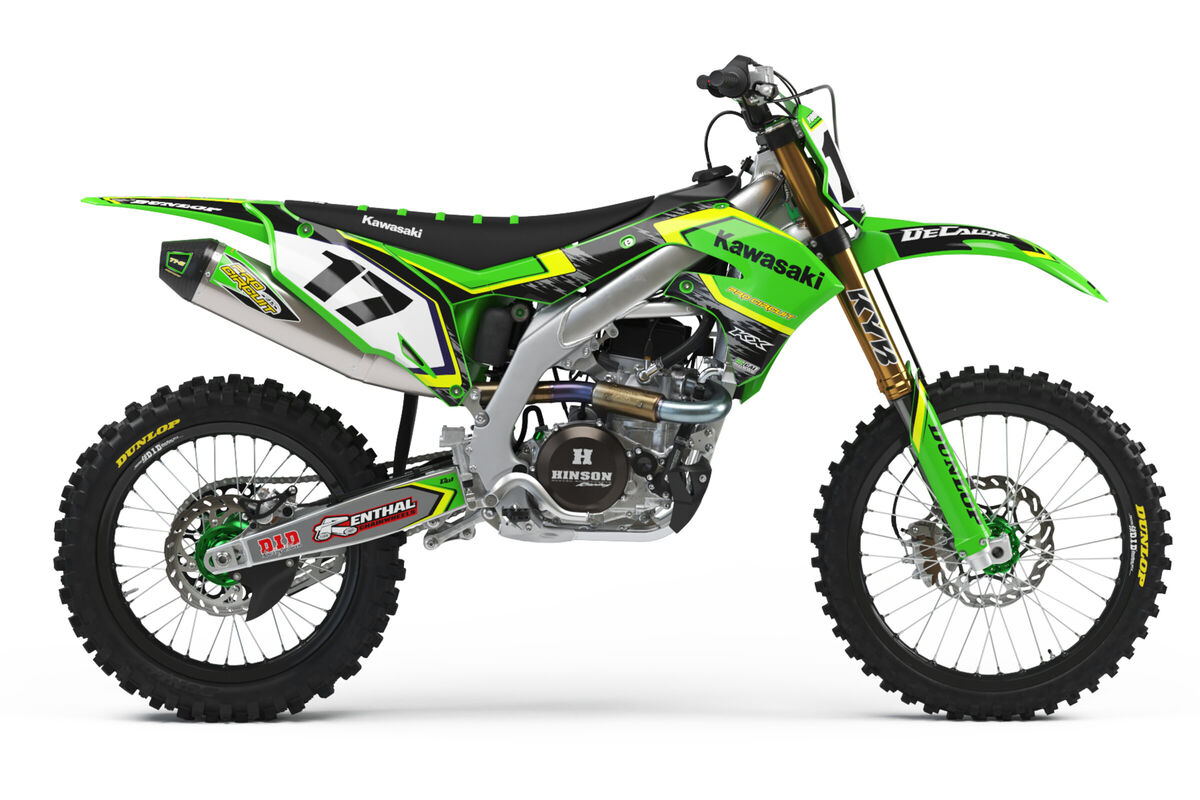 Kawasaki KX85 Green/Black T-17 Semi Custom Rad Graphics Kit