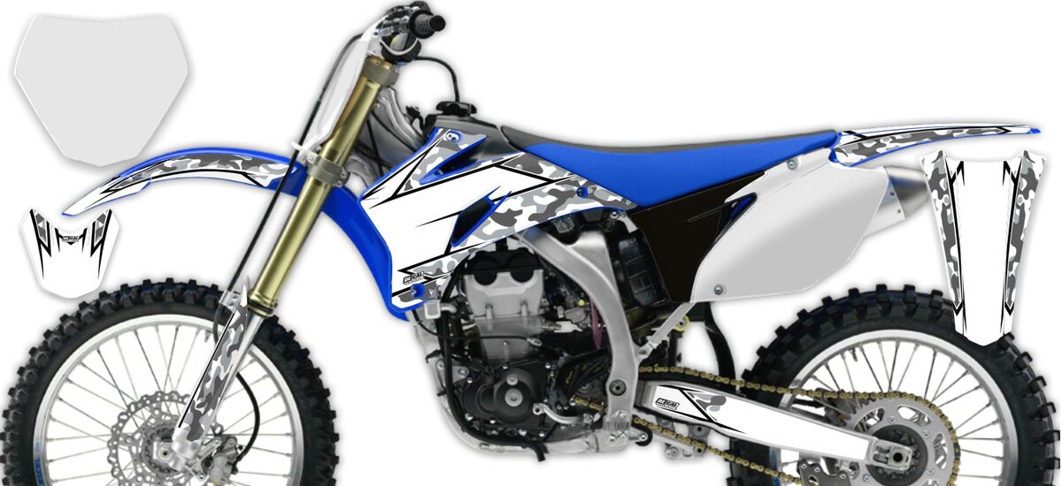 Yamaha YZ450F White/Black Traditional Camo Semi Custom Complete ...