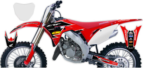 Ready Made Full Graphics Kit 2002 Honda CR125 (2 Stroke) [Polisport Restyled Plastic Kit] T-11 Series