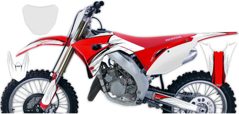 Semi Custom Full Graphics Kit 2002 Honda CR125 (2 Stroke) [Polisport Restyled Plastic Kit] T-9 Series