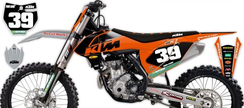 Ready Made Complete Graphics Kit KTM SXF450 2016 Pingree Retro