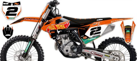 Ready Made Complete Graphics Kit KTM SXF450 2016 Webb Retro