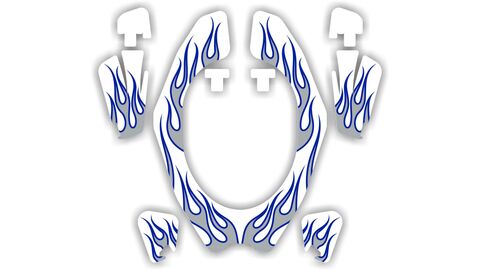 Neck Brace DeCals - Flames