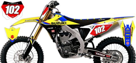 Ready Made Complete Graphics Kit Suzuki RMZ450 2018 Suzuki OEM Race Series