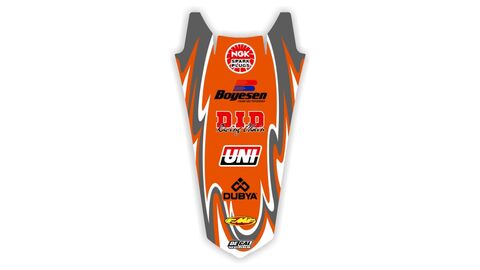 Rear Fender decal for KTM EXC dirt bike