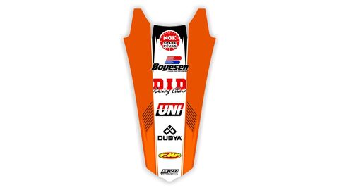 Rear Fender decal for Suzuki RM dirt bike