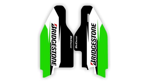 Lower Fork Leg Decals fits Kawasaki KXF Dirt Bikes