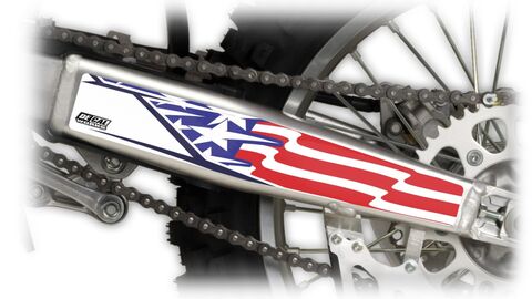 Dirt Bike Swingarm Decal - Stars and Stripes Camo Series