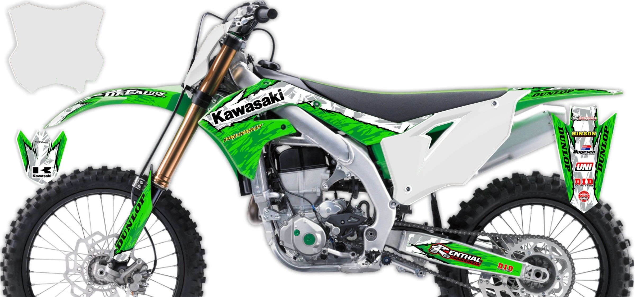 Kawasaki Green / White / Grey / Black T10 Series Ready Made Full