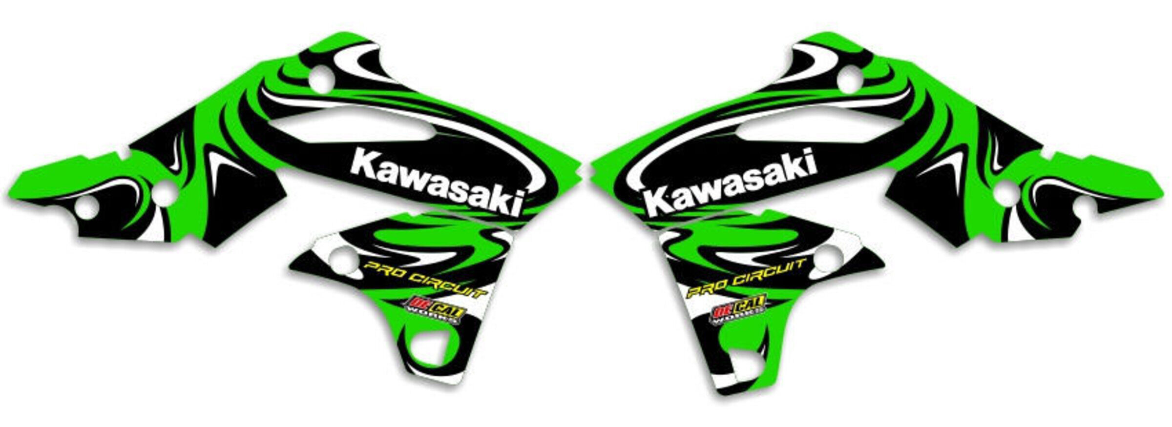 Kawasaki KX Green/Black T-7 Ready Made Rad Graphics Kit