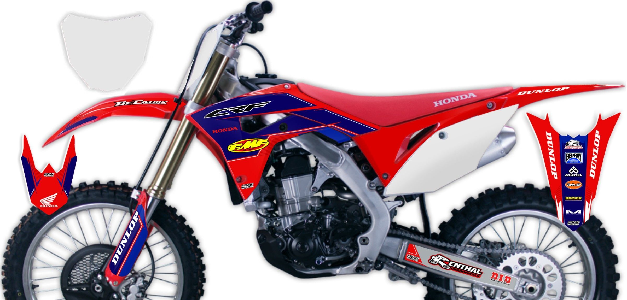 Honda CRF450 Red/Navy T-16 Ready Made Full Graphics Kit