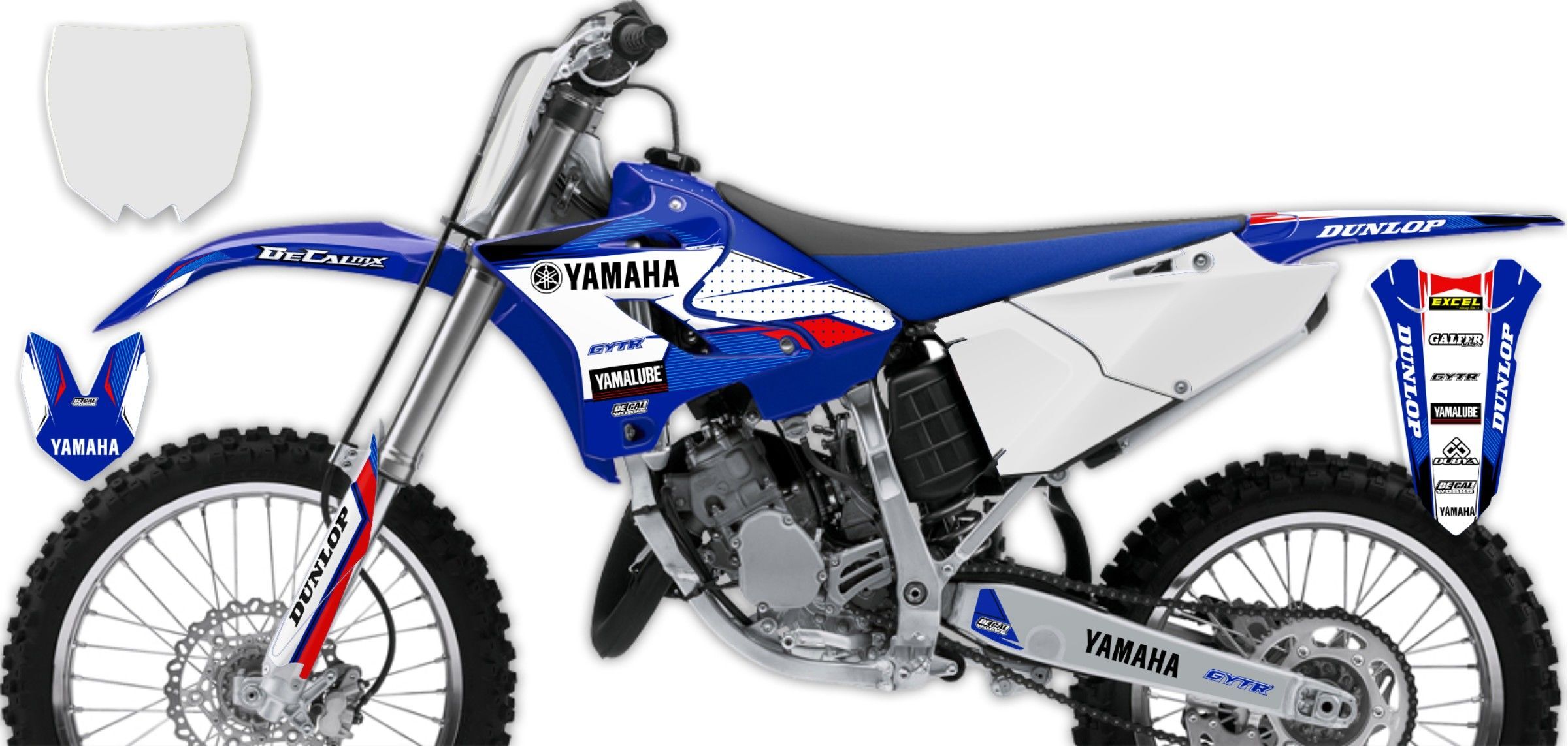 Ready Made Full Graphics Kit T-16 Series Yamaha Blue / White / Honda ...