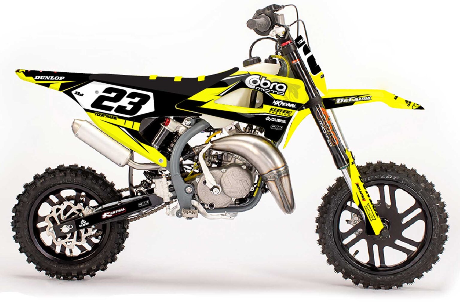 Cobra CX65, CX50, CX5E Yellow Sharp Design Dirt Bike Graphics Kit