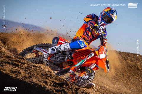 DeCal Works is a proud sponsor of the 2025 Red Bull KTM Factory Racing Teams Tom Vialle action image 1