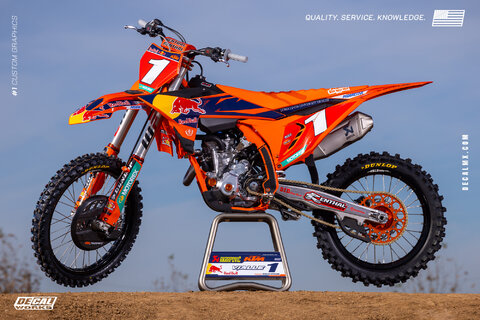 DeCal Works is a proud sponsor of the 2025 Red Bull KTM Factory Racing Teams Tom Vialle bike image