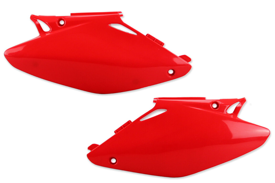 UFO Red Side Number Plates for 02-07 Honda CR125, CR250