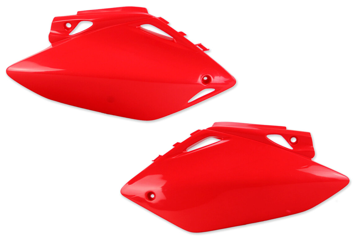 UFO Red Side Number Plates for 05-06 Honda CRF450