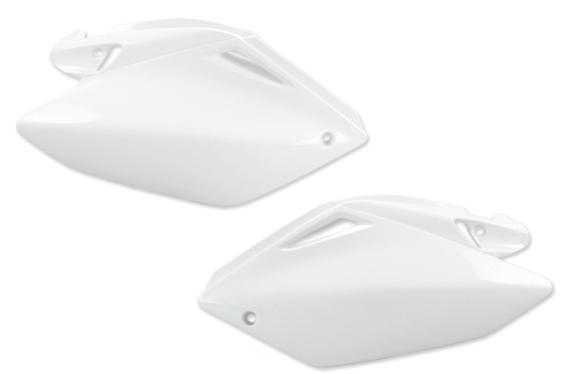 UFO White Side Number Plates for 04-05 Honda CRF250