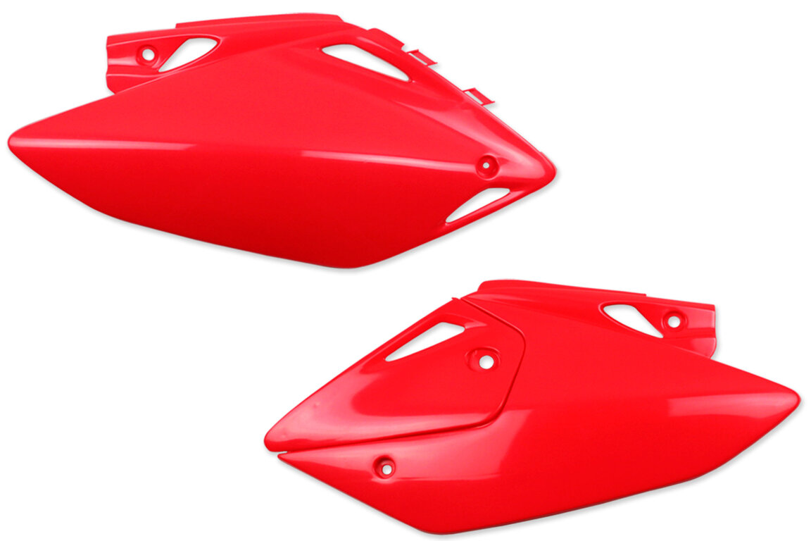 UFO Red Side Number Plates for 05-17 Honda CRF450X