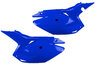 Polisport Blue V1 Restyled Side Number Plates replacement plastics for 13-17 Honda CRF250, CRF450 dirt bikes