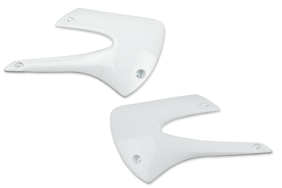 UFO White Radiator Shroud Set for 01-13 Kawasaki KX100, KX85