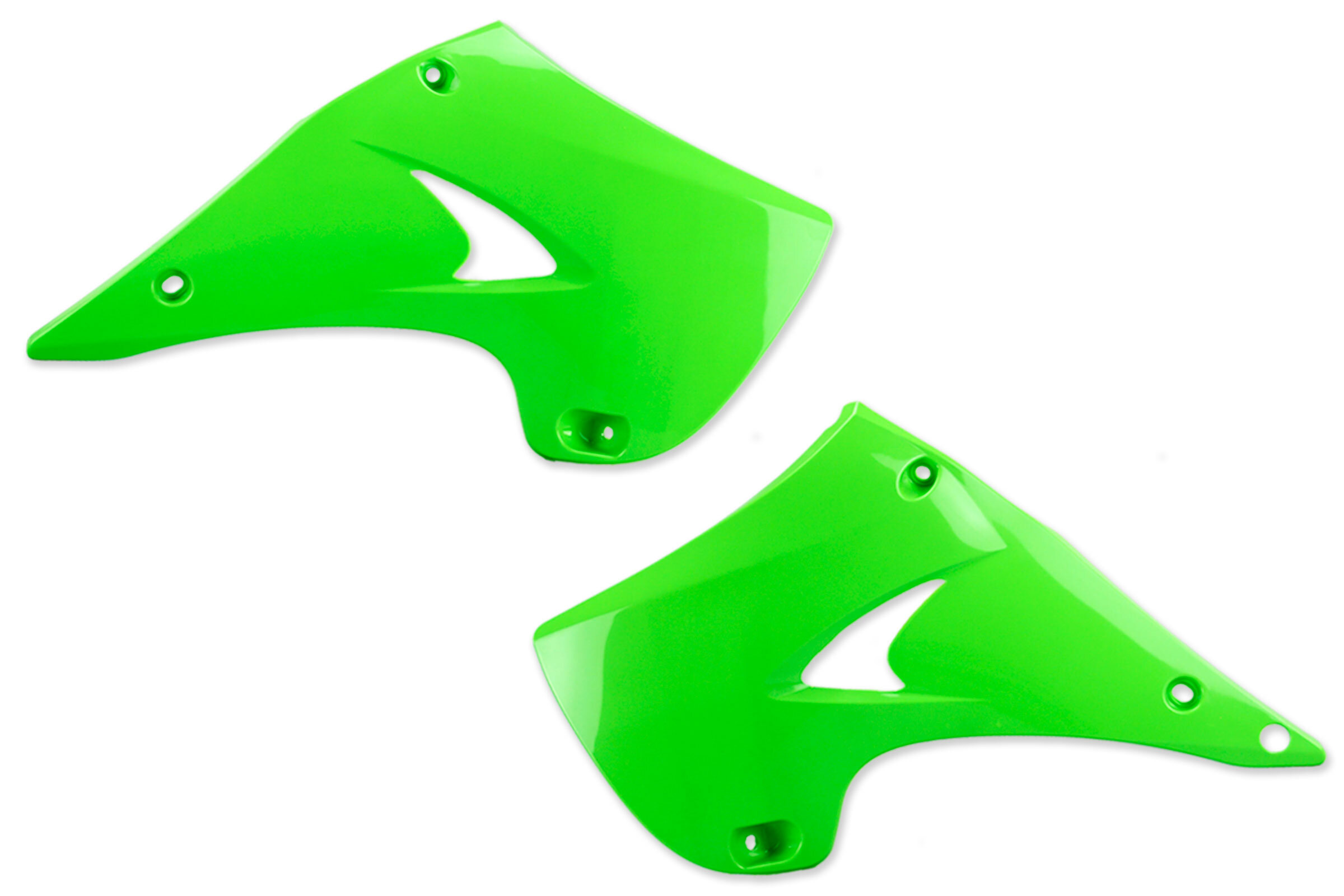 Polisport Green Radiator Shroud Set plastic for {{bikeyears}} Kawasaki  {{bikemodelfamily}} | DeCal Works