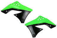 Polisport Green / Black Radiator Shroud Set for 09-12 Kawasaki KX250F