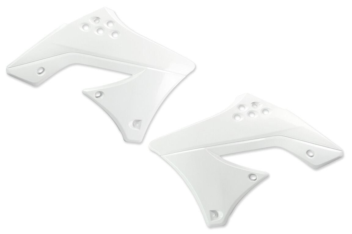 Polisport White Radiator Shroud Set for 09-12 Kawasaki KX250F