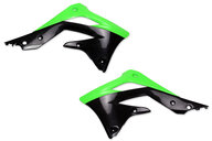 Polisport Green / Black Radiator Shroud Set for 12-15 Kawasaki KX450F