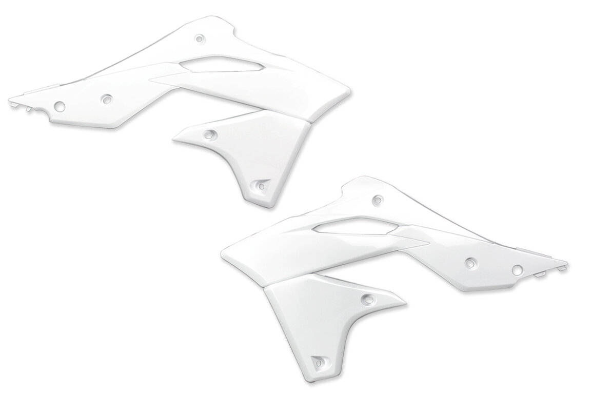 Polisport White Radiator Shroud Set for 13-16 Kawasaki KX250F