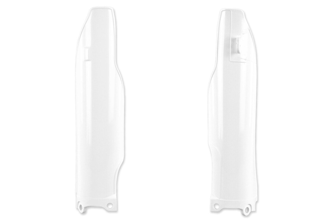 Polisport White Lower Fork Guards for 06-08 Kawasaki KX, KX250F, KX450F