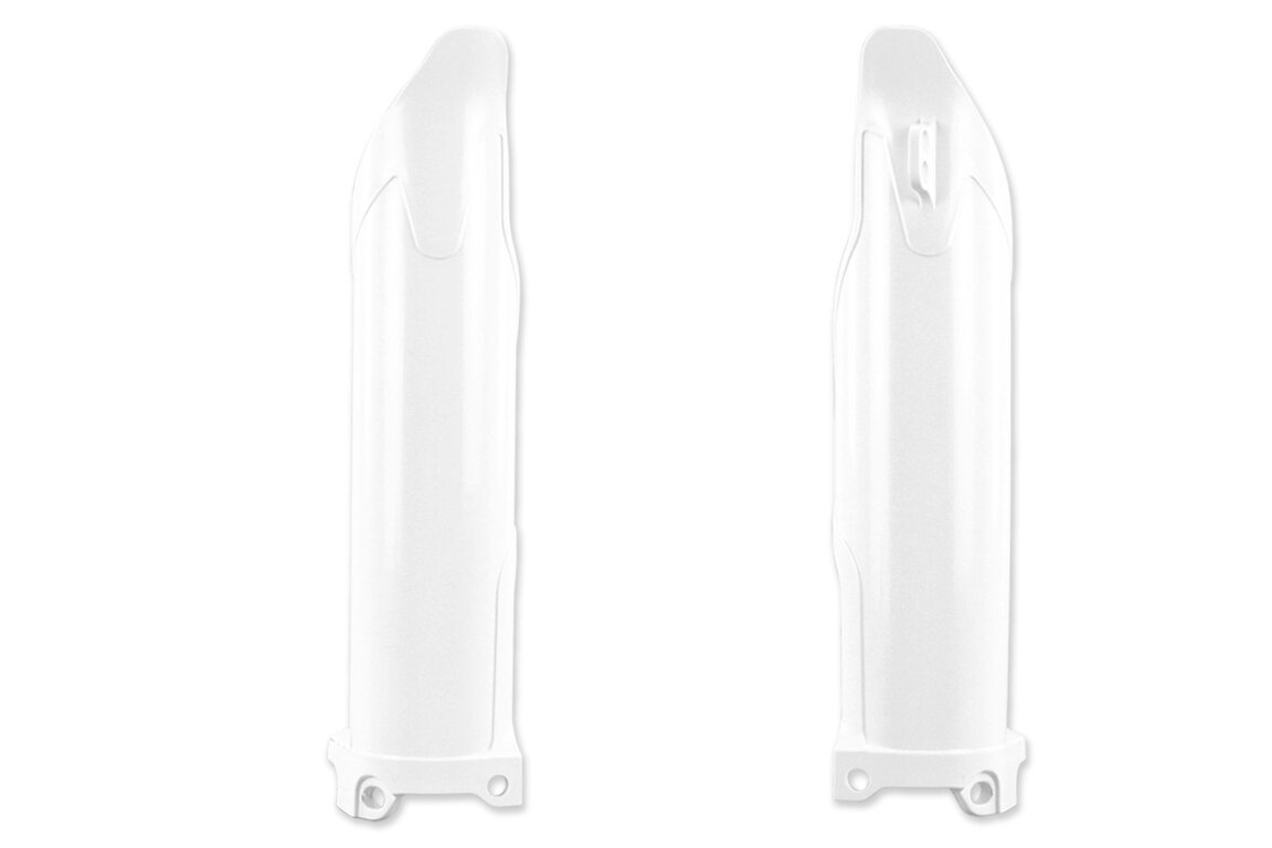 Polisport White Lower Fork Guards for 09-25 Kawasaki KLX, KX250F, KX450F