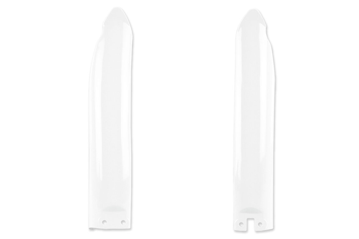 Polisport White Lower Fork Guards for 92-04 Kawasaki KX