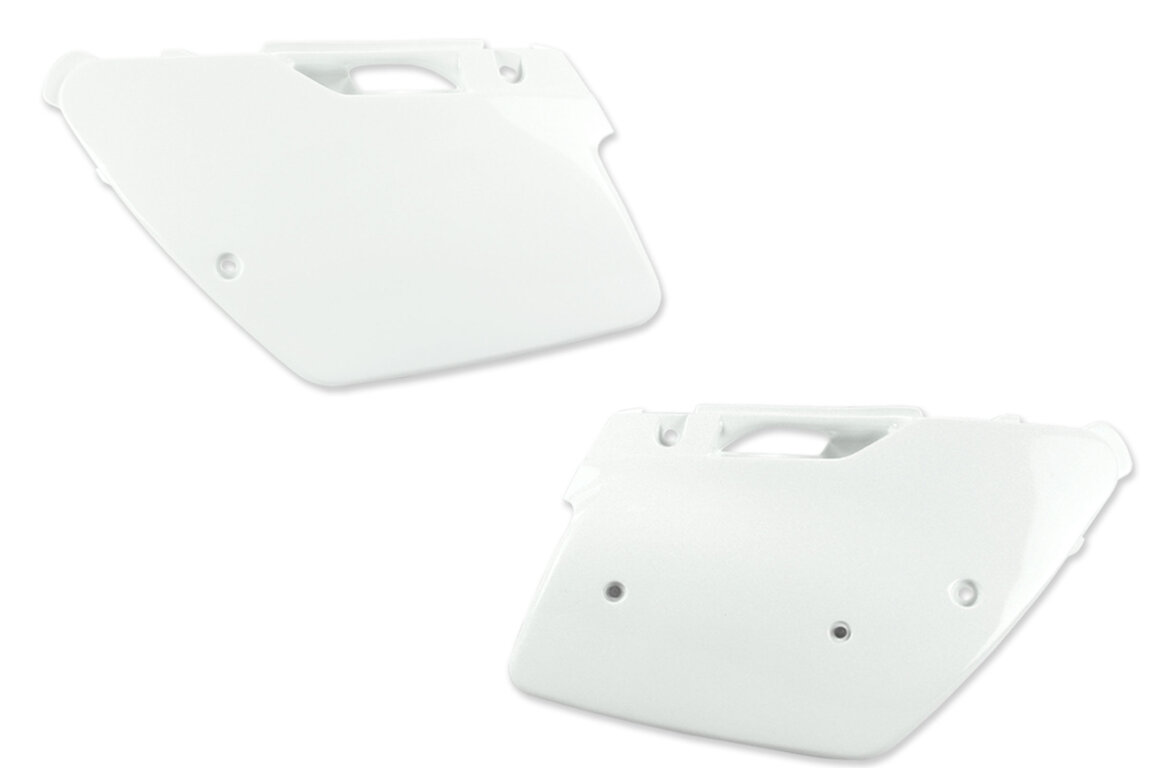 Polisport White Side Number Plates for 94-98 Kawasaki KX