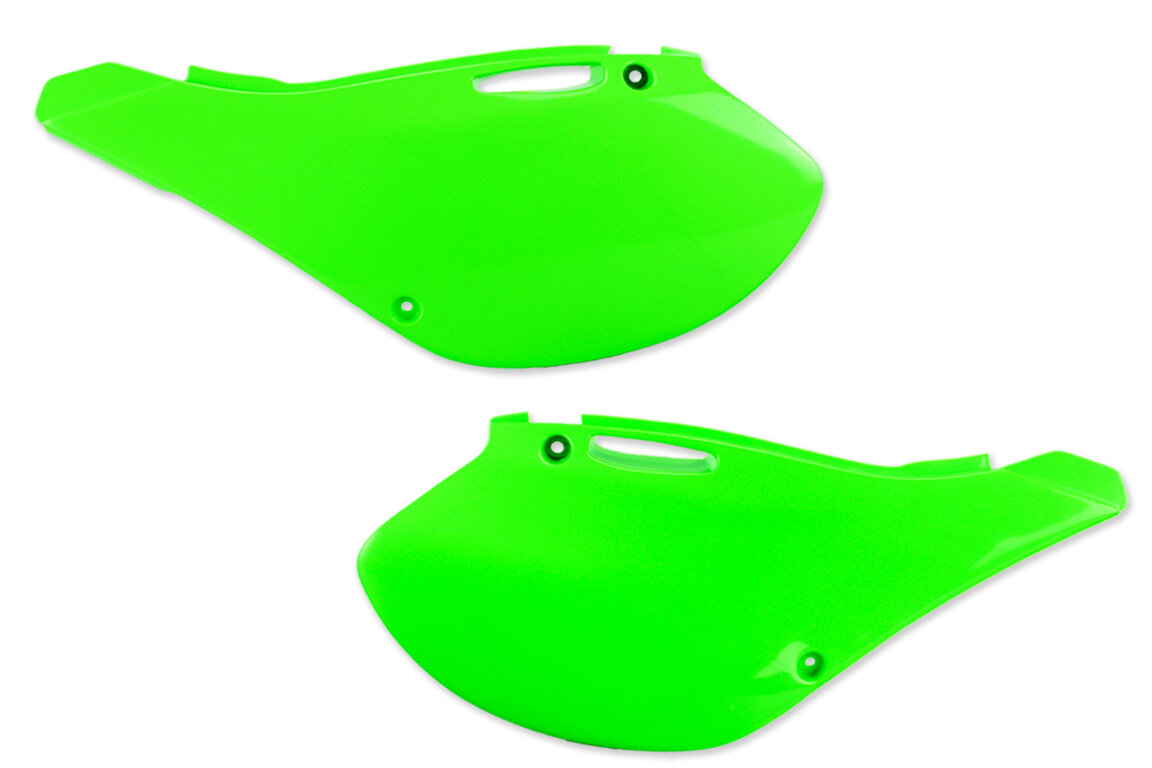 UFO Green Side Number Plates for 99-02 Kawasaki KX