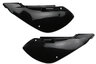 UFO Black Side Number Plates replacement plastics for 00-25 Kawasaki, Suzuki KLX110, KX65, RM65 dirt bikes