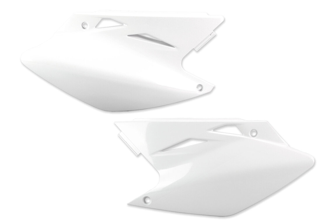 Polisport White Side Number Plates for 06-08 Kawasaki KX450F