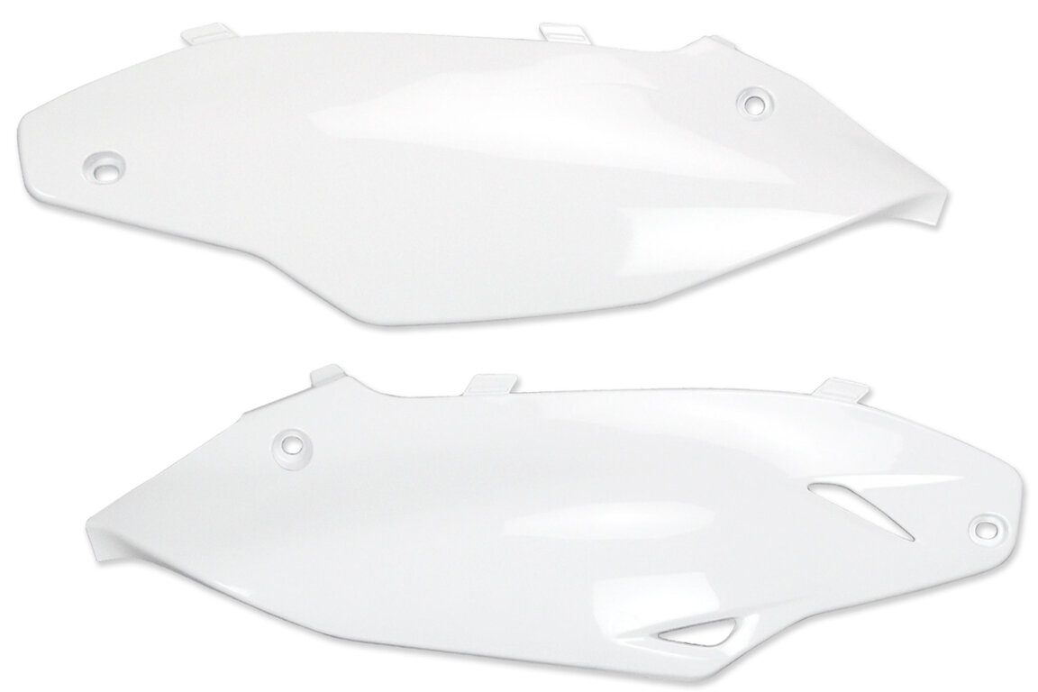 Polisport White Side Number Plates for 12-16 Kawasaki KX250F, KX450F