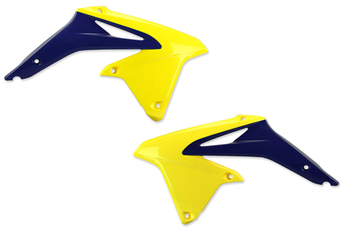 Polisport Yellow / Blue Radiator Shroud Set for 08-17 Suzuki RMZ450