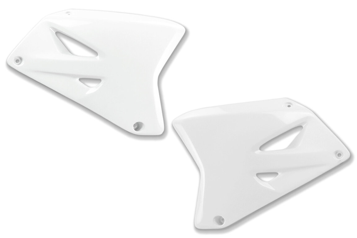 UFO White Radiator Shroud Set for 01-08 Suzuki RM125, RM250