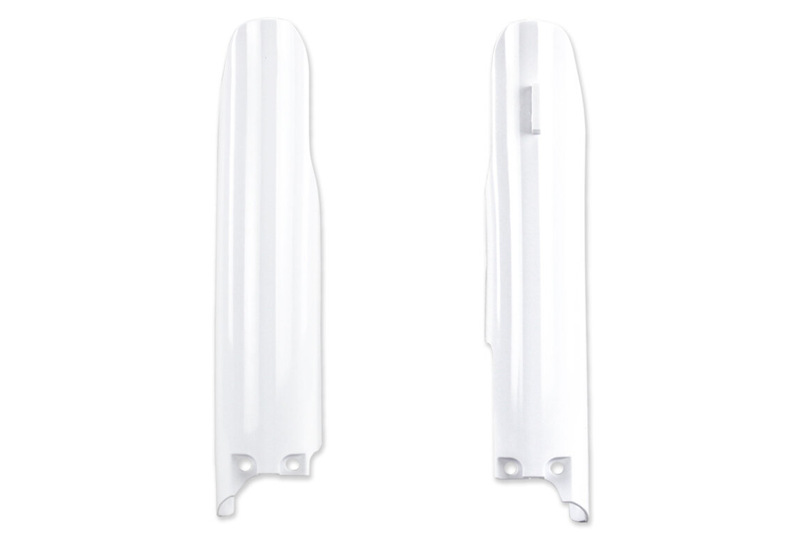 Polisport White Lower Fork Guards for 04-25 Suzuki RM125, RM250, RMZ250, RMZ450