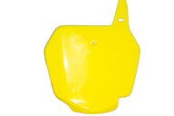 UFO Yellow Front Number Plate for 02-24 Suzuki RM85