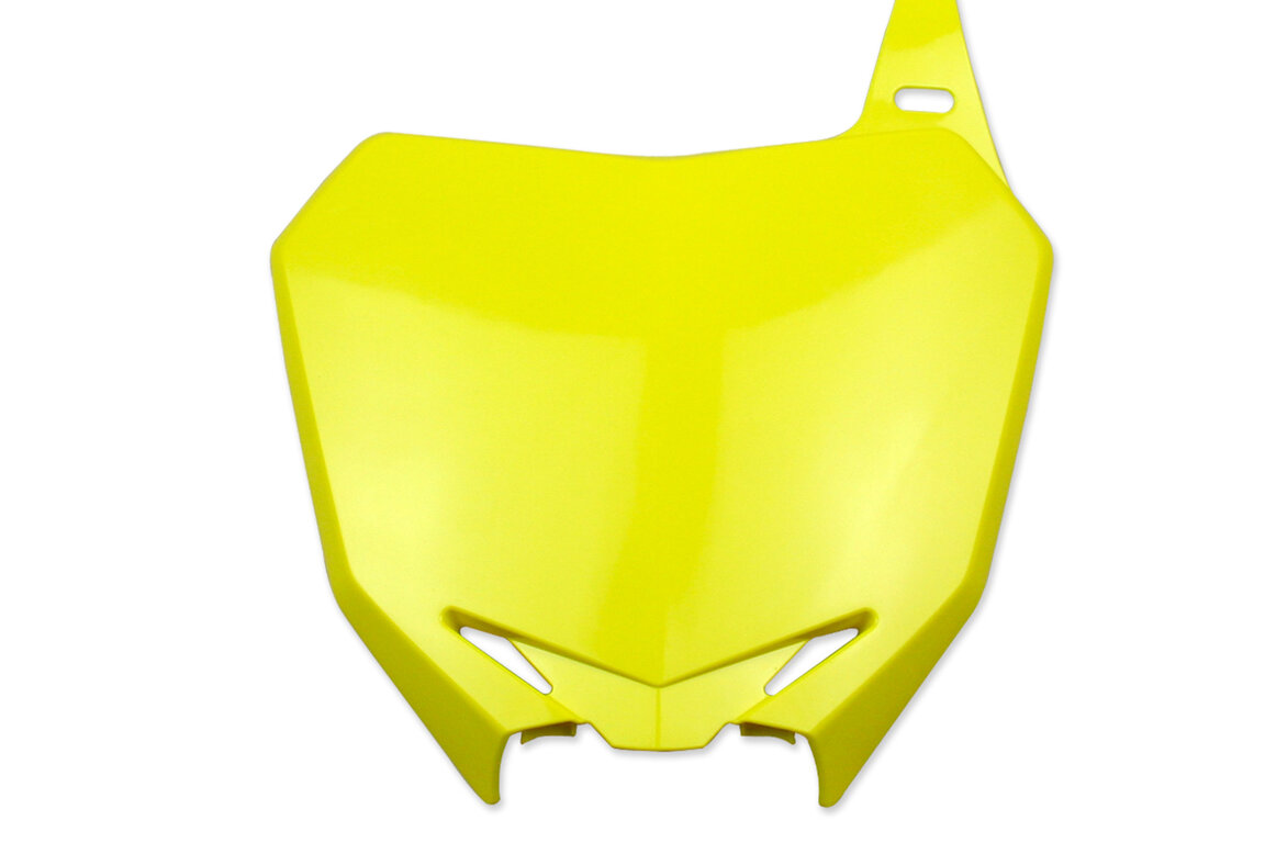 Polisport Yellow Front Number Plate for 08-18 Suzuki RMZ250, RMZ450