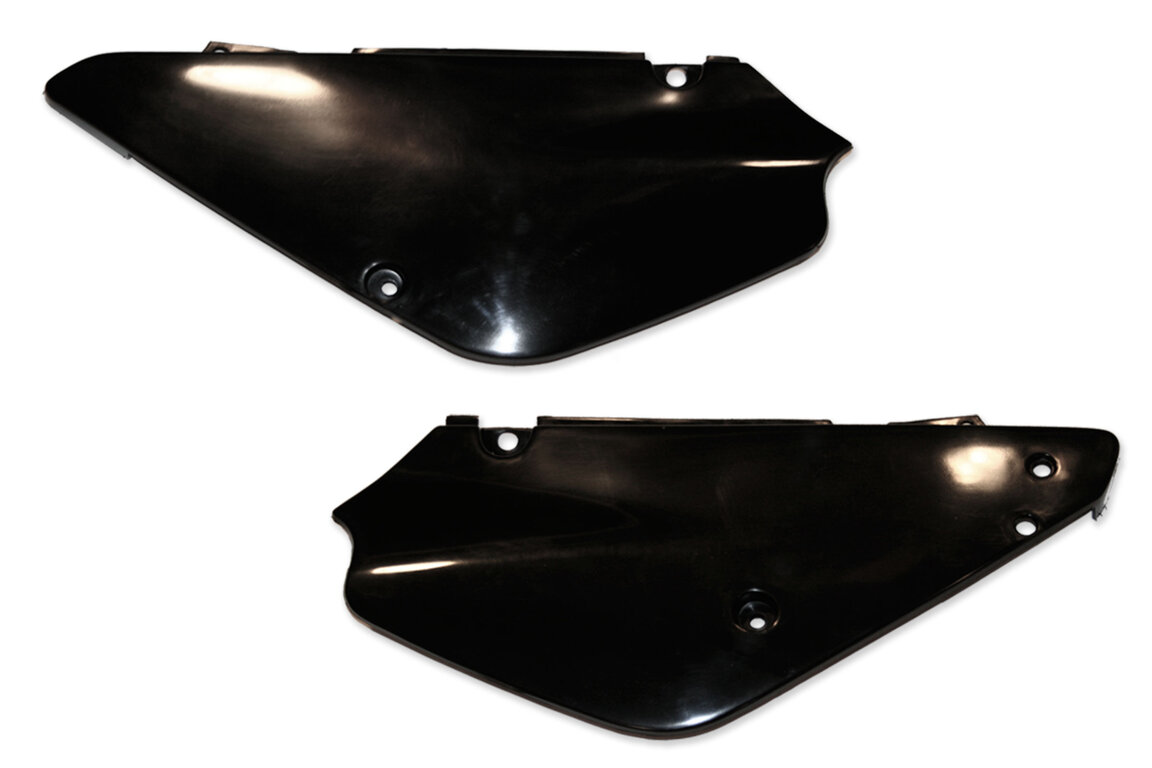 UFO Black Side Number Plates for 02-24 Suzuki RM85