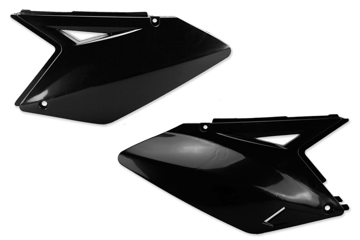 UFO Black Side Number Plates for 07-09 Suzuki RMZ250