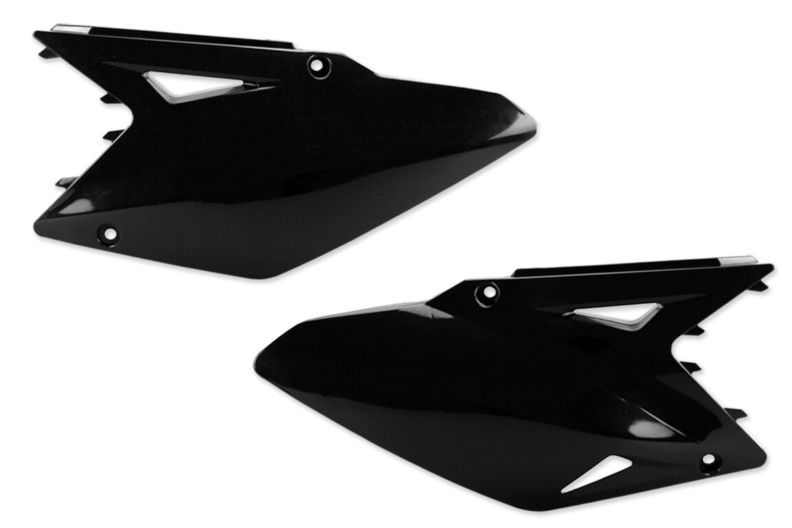 Polisport Black Side Number Plates for 08-17 Suzuki RMZ450